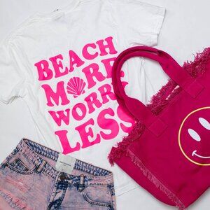 Beach More Worry Less Tee